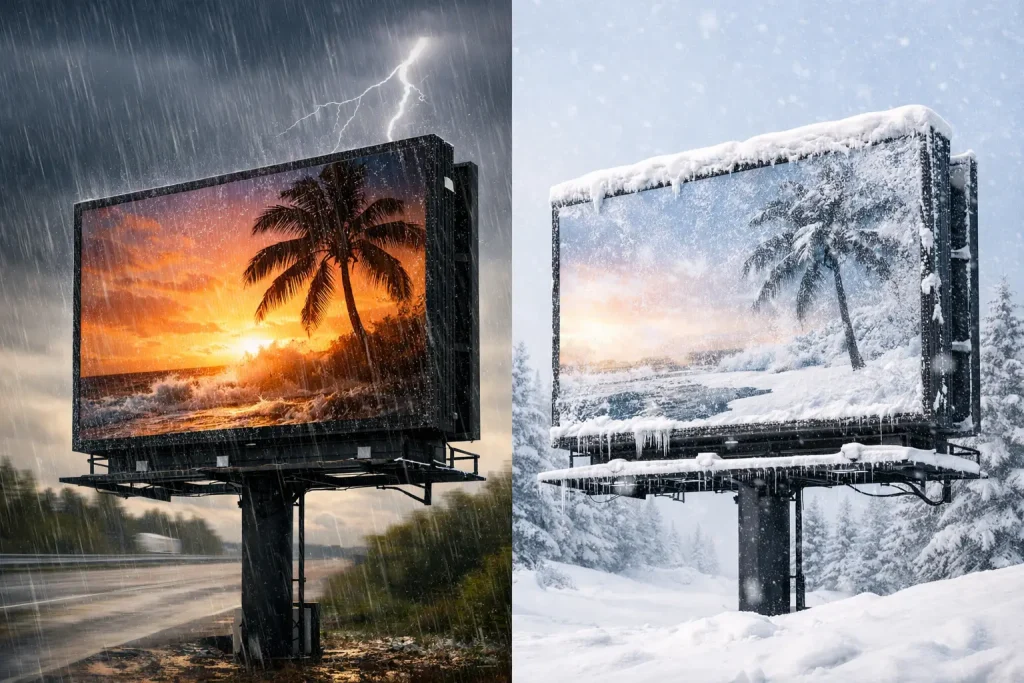 Can Digital Billboards Withstand Harsh Weather?