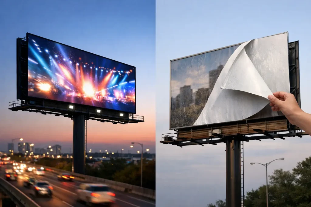 LED Billboard Versus Print Advertising Compared